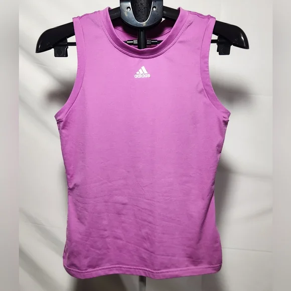 🌸 3/$25 🌸 Adidas Purple Sleeveless Top-Size L (Girls) - Picture 1 of 10